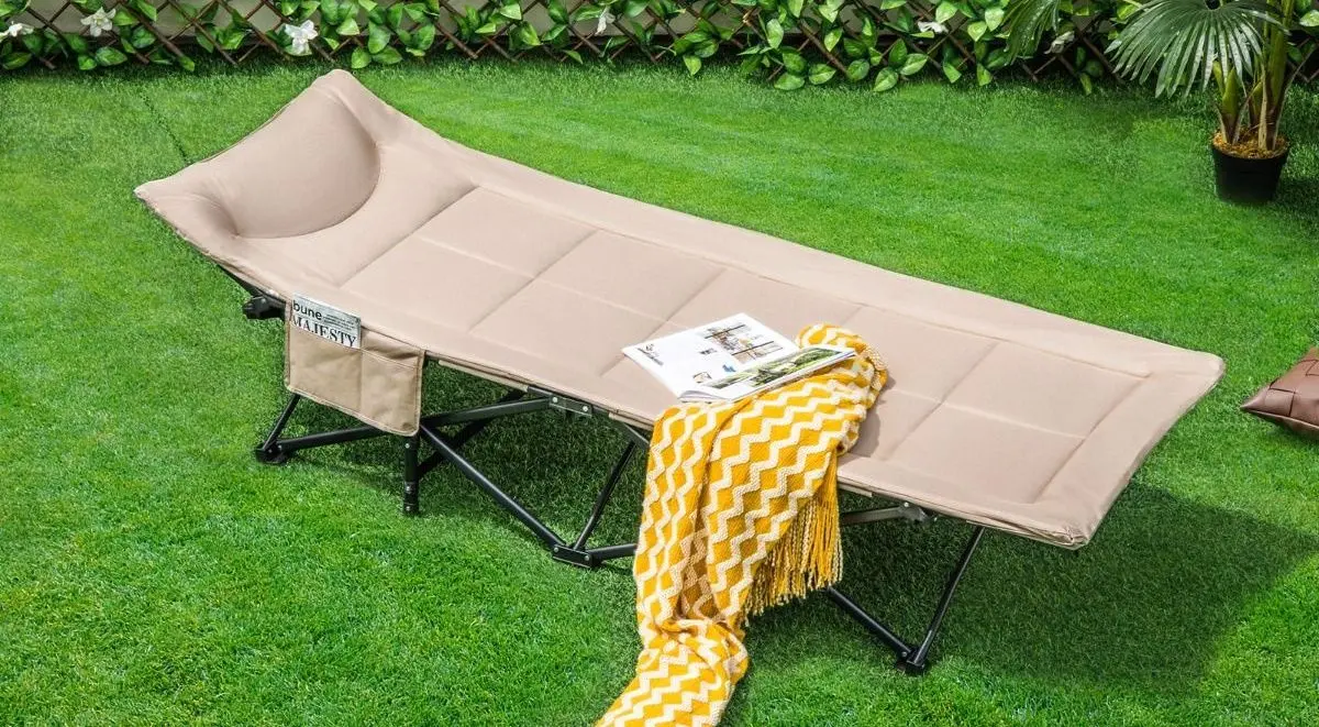 Pat pliabil Costway NP11308CF (Light Brown)