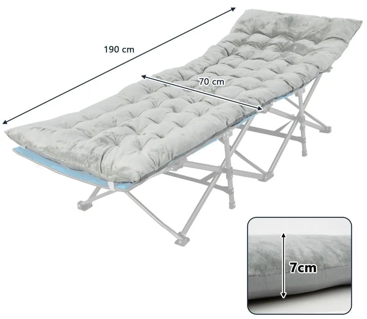 Salrea pentru pat pliabil Costway NP11320GR (Grey) - 5