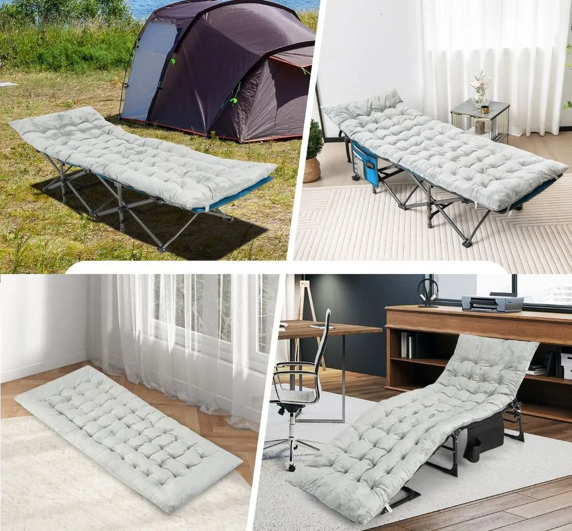 Salrea pentru pat pliabil Costway NP11320GR (Grey) - 6