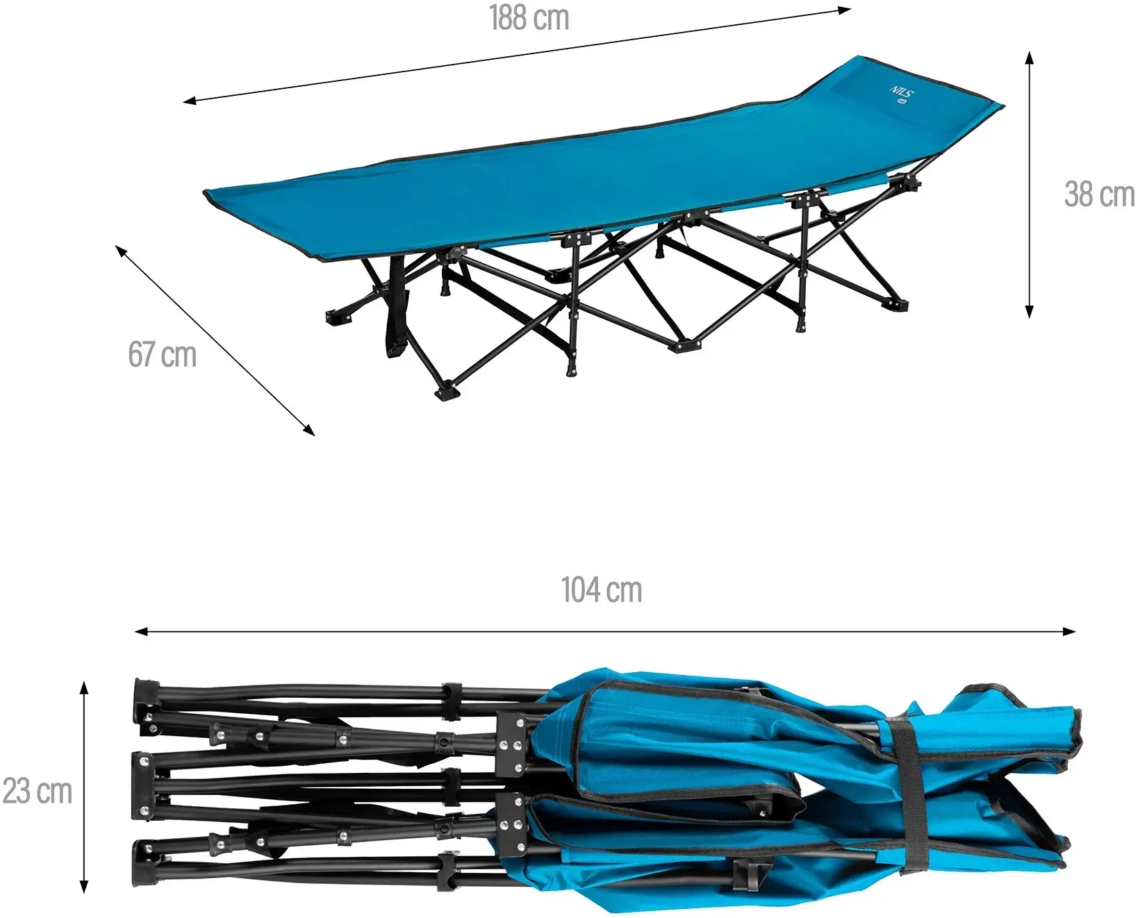 Раскладушка Nils Camp NC2701 (Blue) - 9