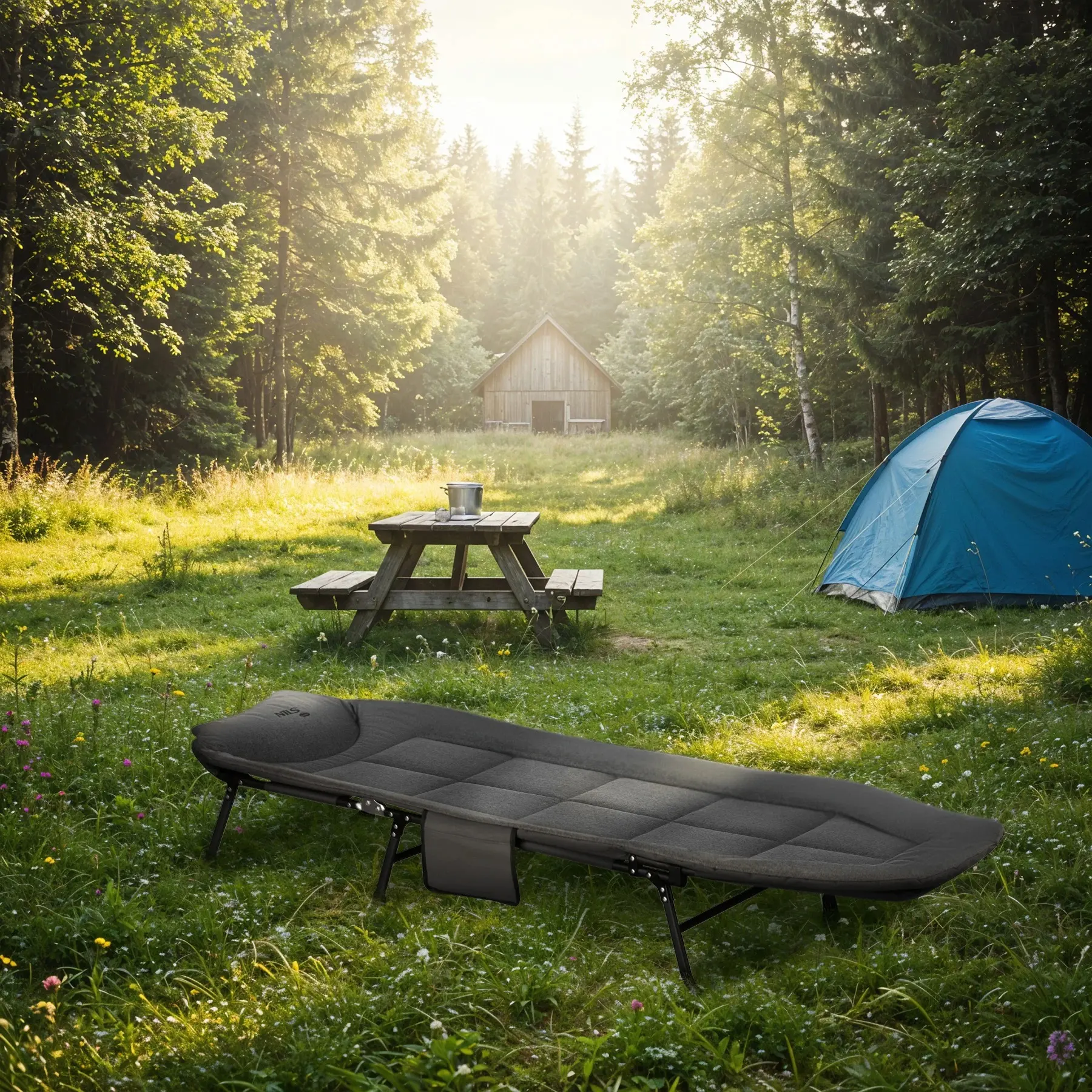 Раскладушка Nils Camp NC2720 (Grey) - 7