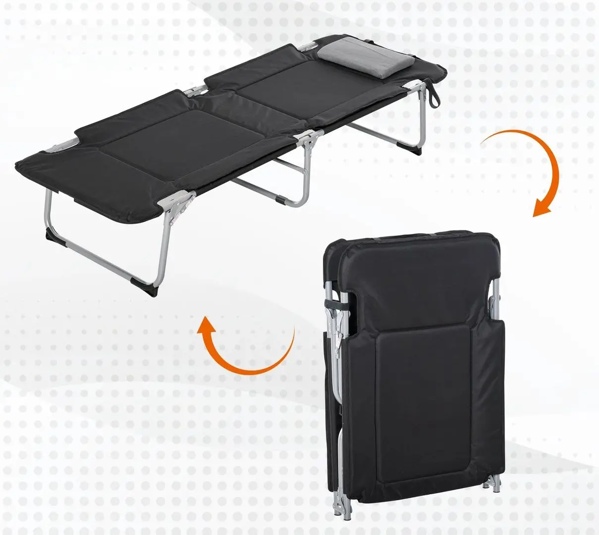 Pat pliabil Outsunny A20-153 (Black)