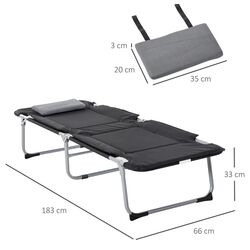 Pat pliabil Outsunny A20-153 (Black) Thumb