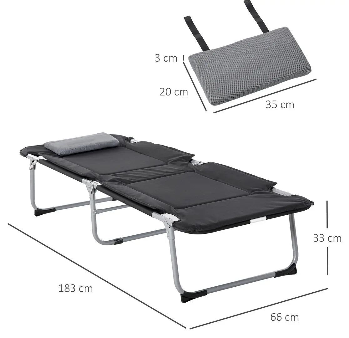 Pat pliabil Outsunny A20-153 (Black)