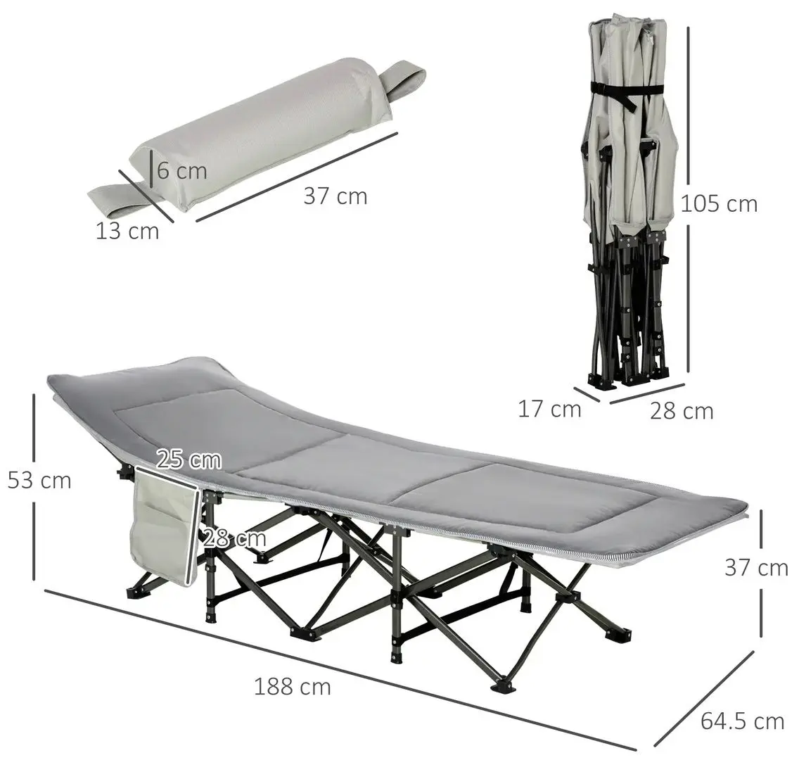 Раскладушка Outsunny A20-207LG (Grey)