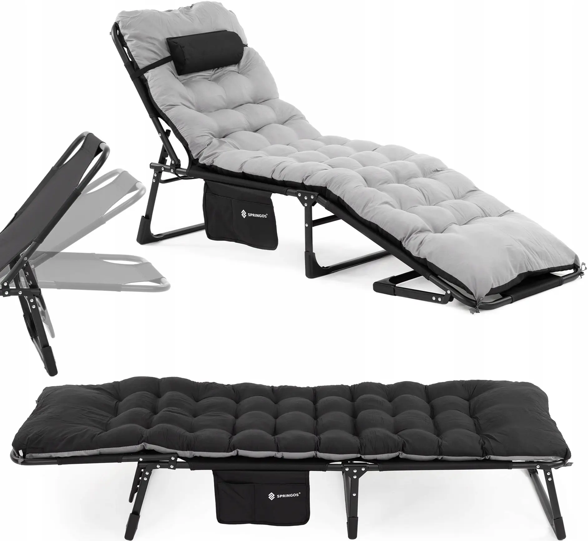 Раскладушка Springos CS0190 (Black) - 3