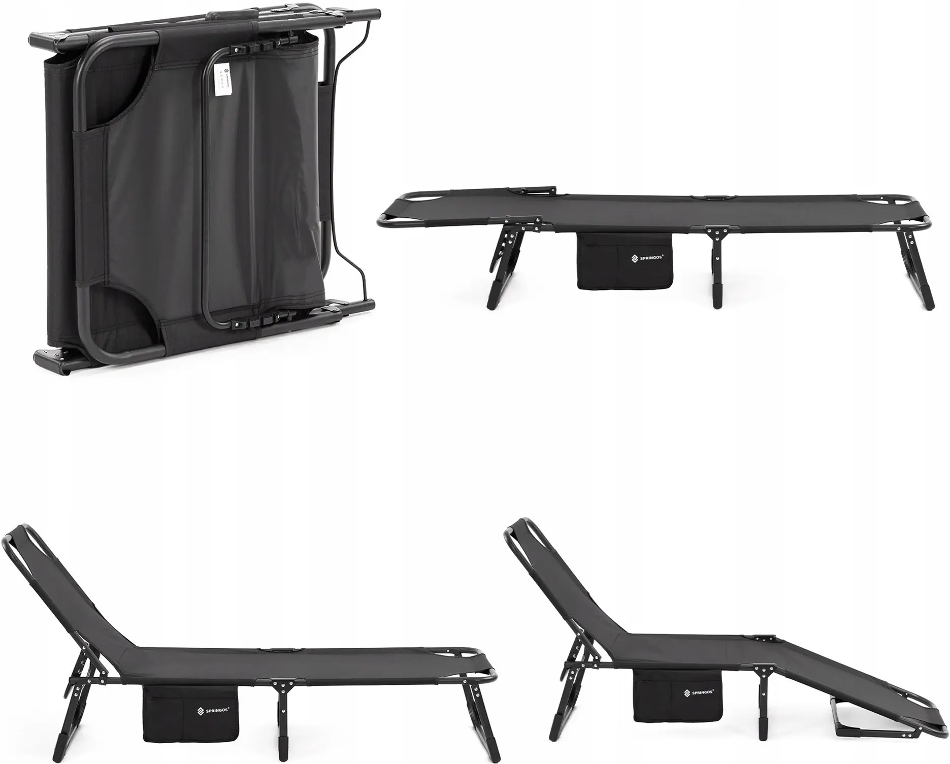Раскладушка Springos CS0190 (Black) - 4