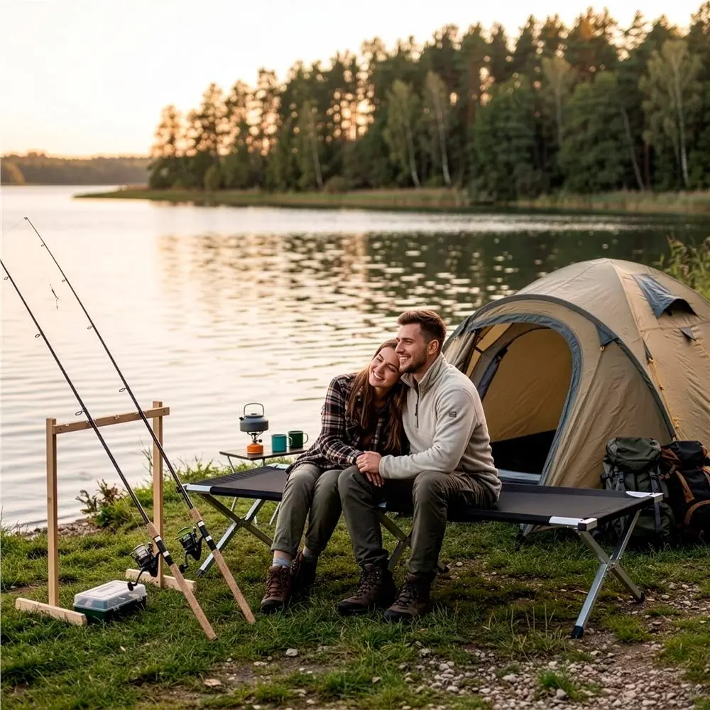 Раскладушка Springos Ventura CS0090 (Black) - 10