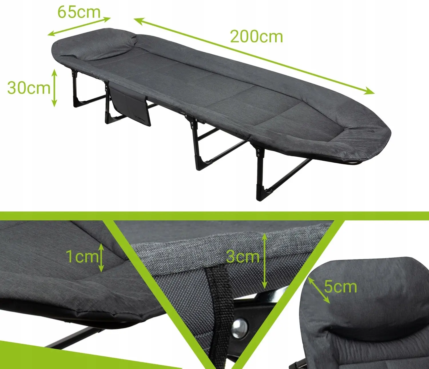 Раскладушка Trizand 25380 (Black) - 8