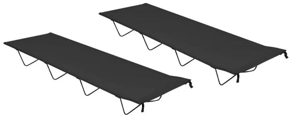 Set de paturi pliabile VidaXL 312484 (Black)