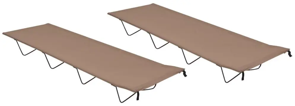 Set de paturi pliabile VidaXL 312487 (Taupe)