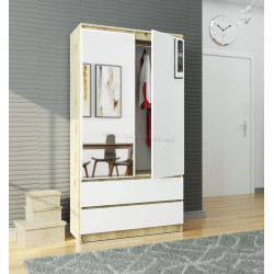 Dulap Akord S90 2D 2SZ 2 Lustro (Artisan Oak/White)