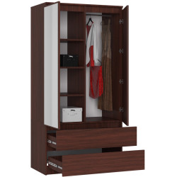 Dulap Akord S90 2D 2SZ 2 Lustro (Wenge) Thumb