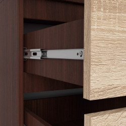 Dulap Akord S90 2D 2SZ 2 Lustro (Wenge/Sonoma Oak) Thumb