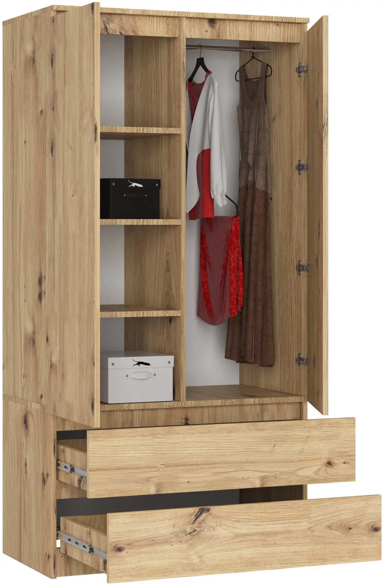 Шкаф Akord S90 2D 2SZ (Artisan Oak)