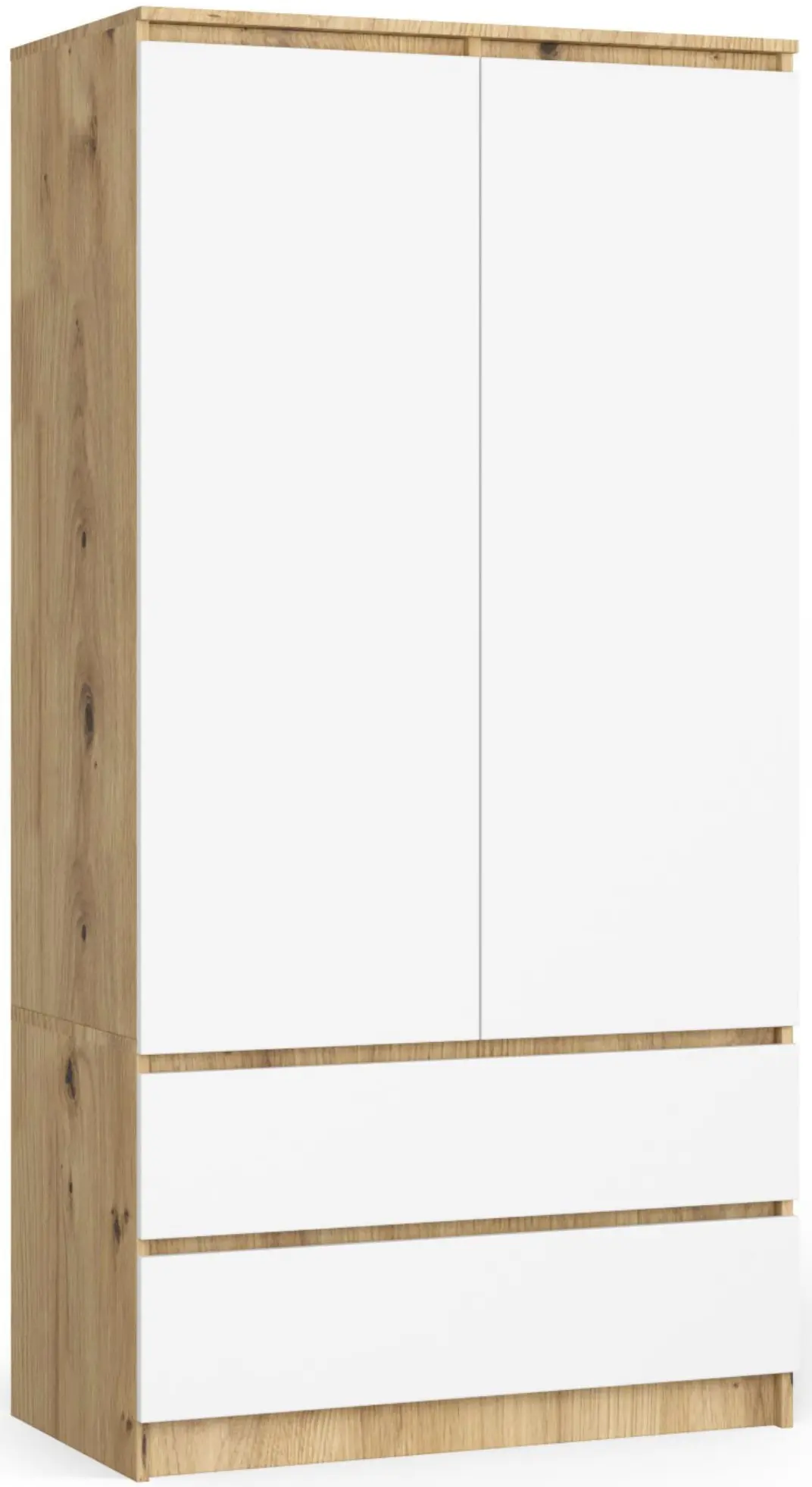 Dulap Akord S90 2D 2SZ (Artisan Oak/White)