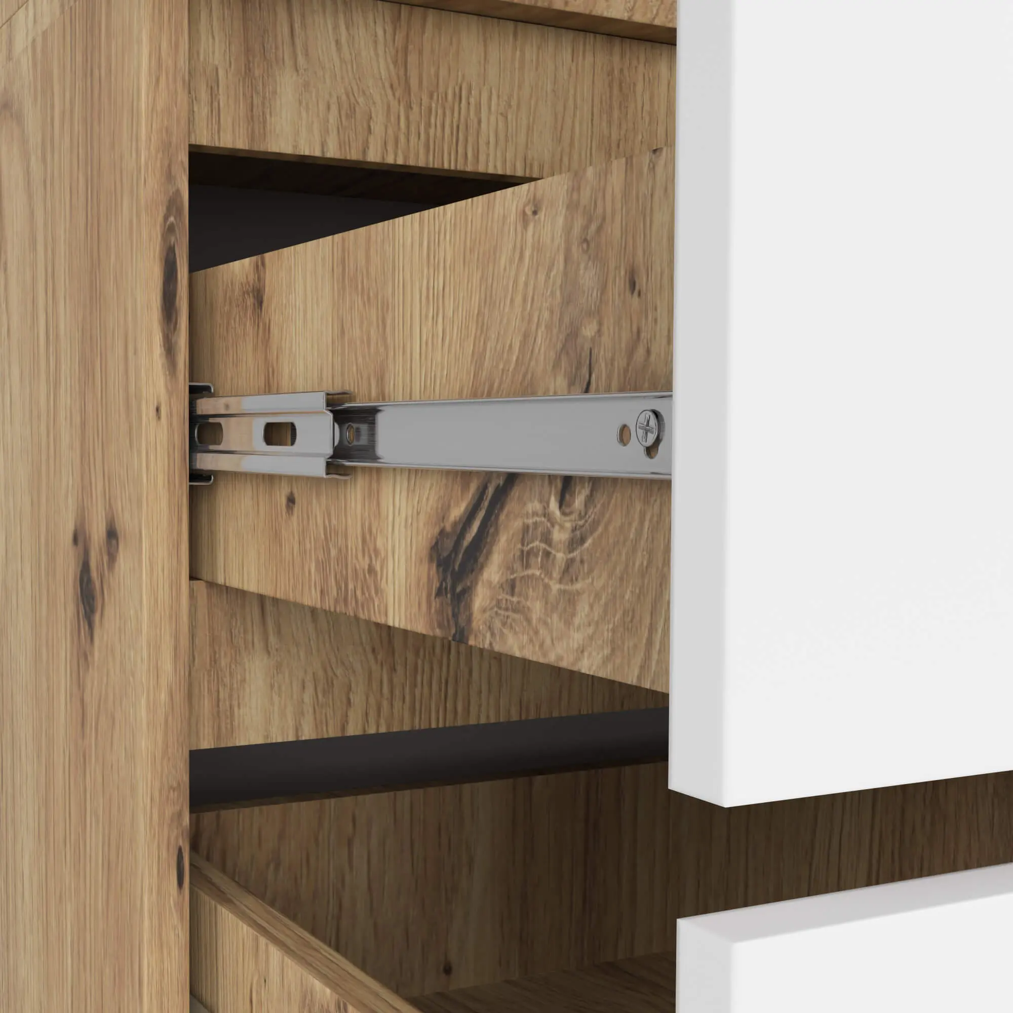 Dulap Akord S90 2D 2SZ (Artisan Oak/White)