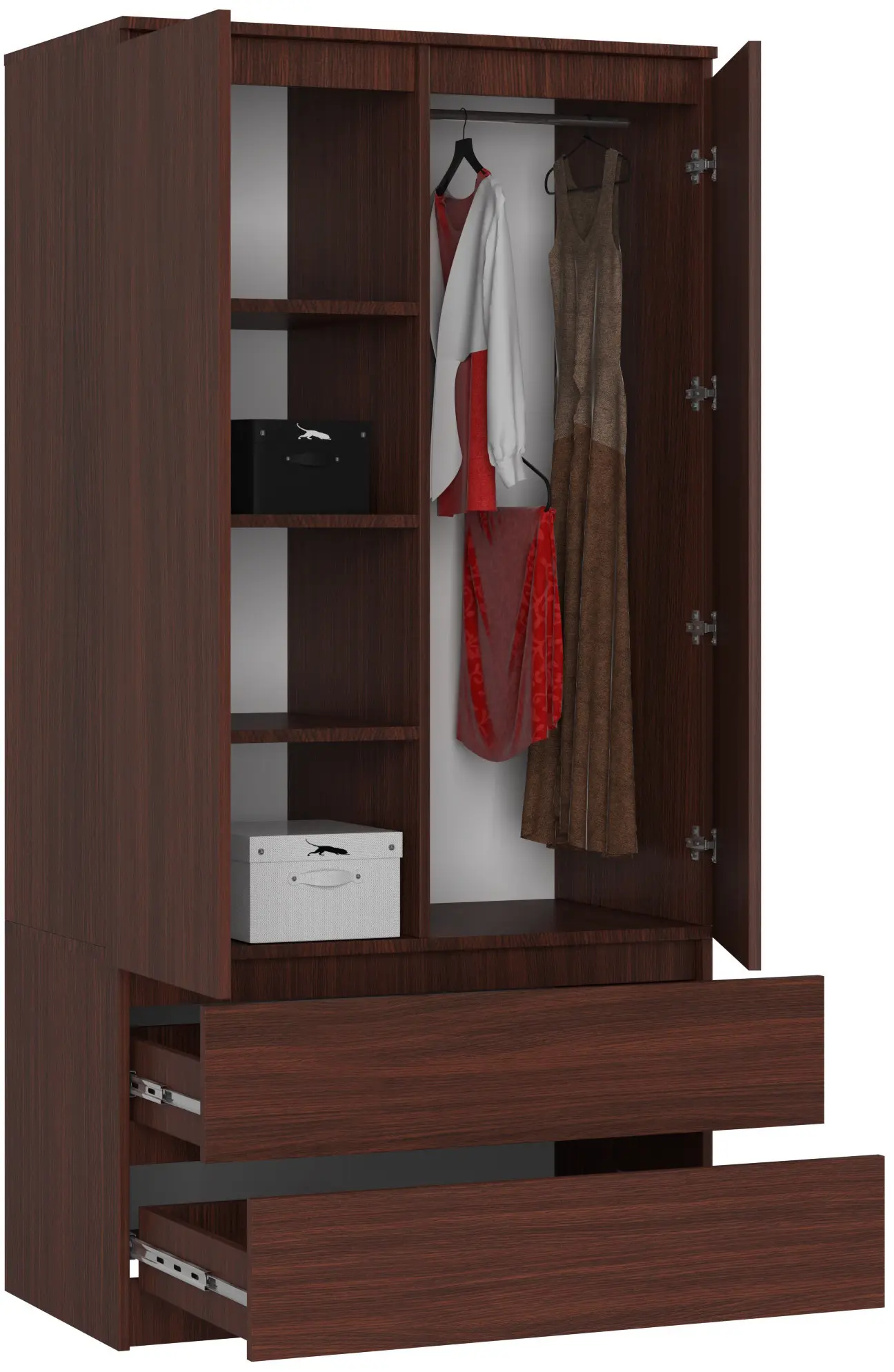 Шкаф Akord S90 2D 2SZ (Wenge)