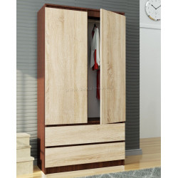 Dulap Akord S90 2D 2SZ (Wenge/Sonoma Oak)