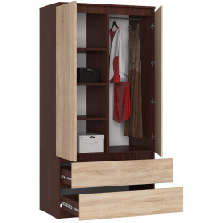 Dulap Akord S90 2D 2SZ (Wenge/Sonoma Oak) Thumb