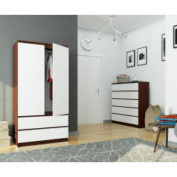 Шкаф Akord S90 2D 2SZ (Wenge/White) Thumb