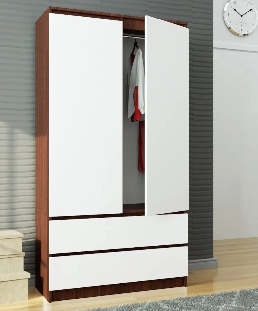 Шкаф Akord S90 2D 2SZ (Wenge/White)