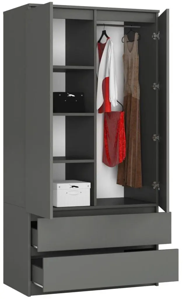 Шкаф Akord S90 2D2S (Graphite Grey)