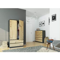 Шкаф Akord S90 2D2S (Graphite Grey/Artisan Oak) Thumb