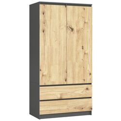 Шкаф Akord S90 2D2S (Graphite Grey/Artisan Oak) Thumb