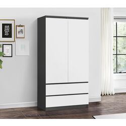 Dulap Akord S90 2D2S (Graphite Grey/White)