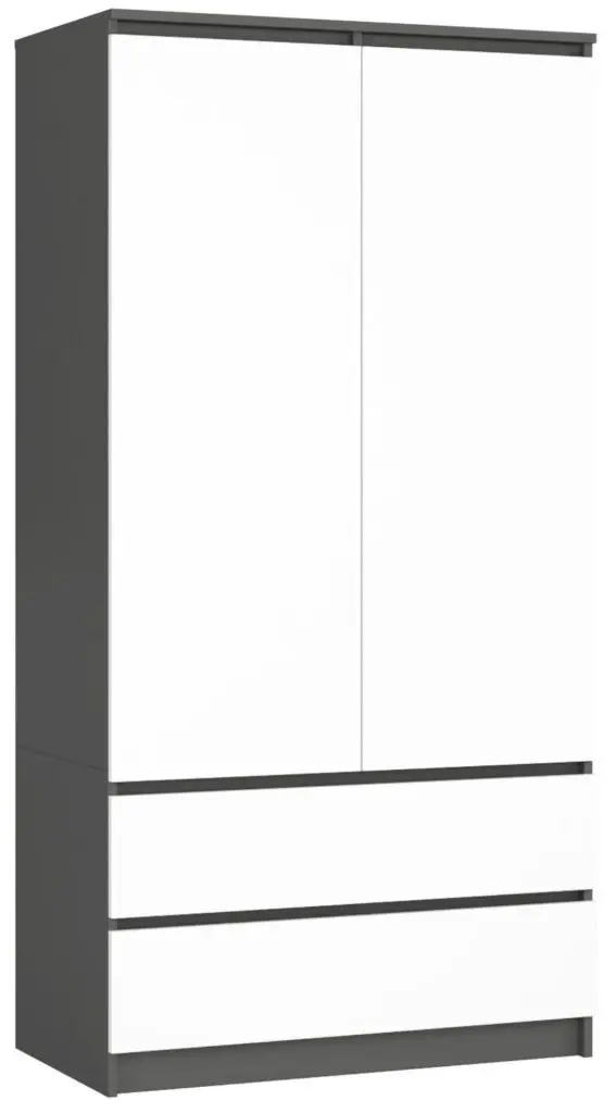 Шкаф Akord S90 2D2S (Graphite Grey/White)