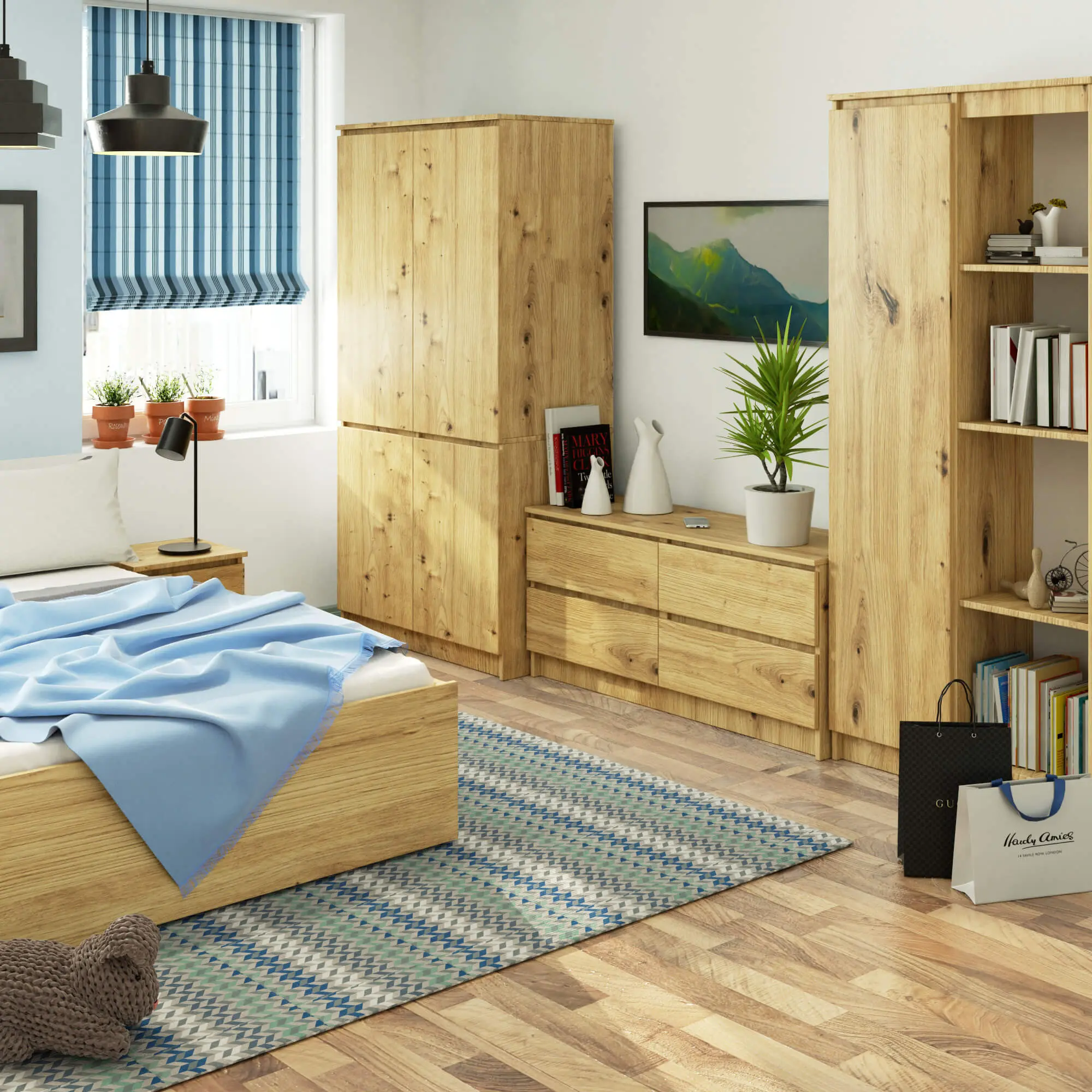 Dulap Akord S90 4D (Artisan Oak)