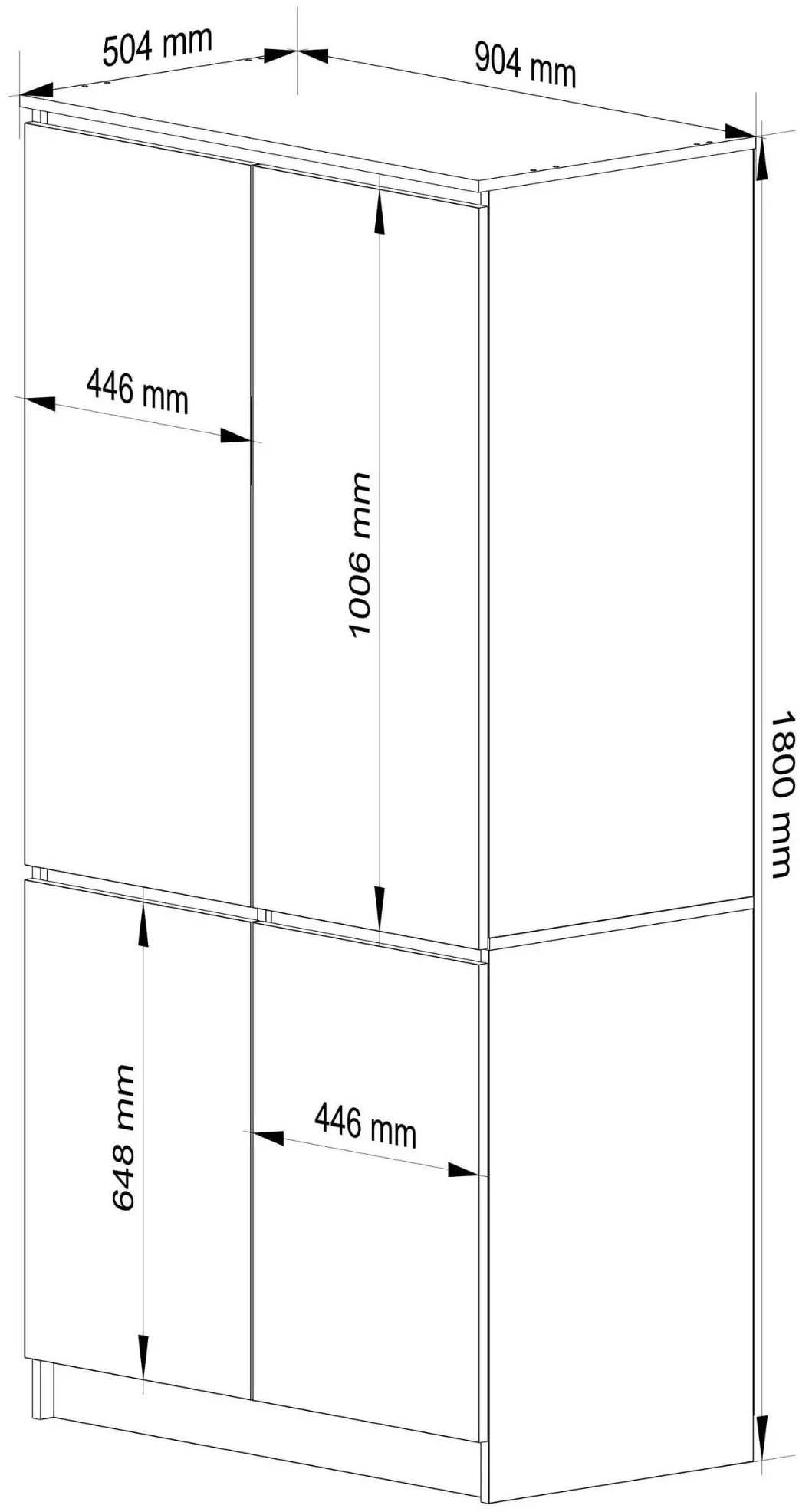 Dulap Akord S90 4D (Artisan Oak)