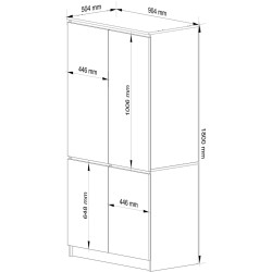Dulap Akord S90 4D (Artisan Oak/White) Thumb