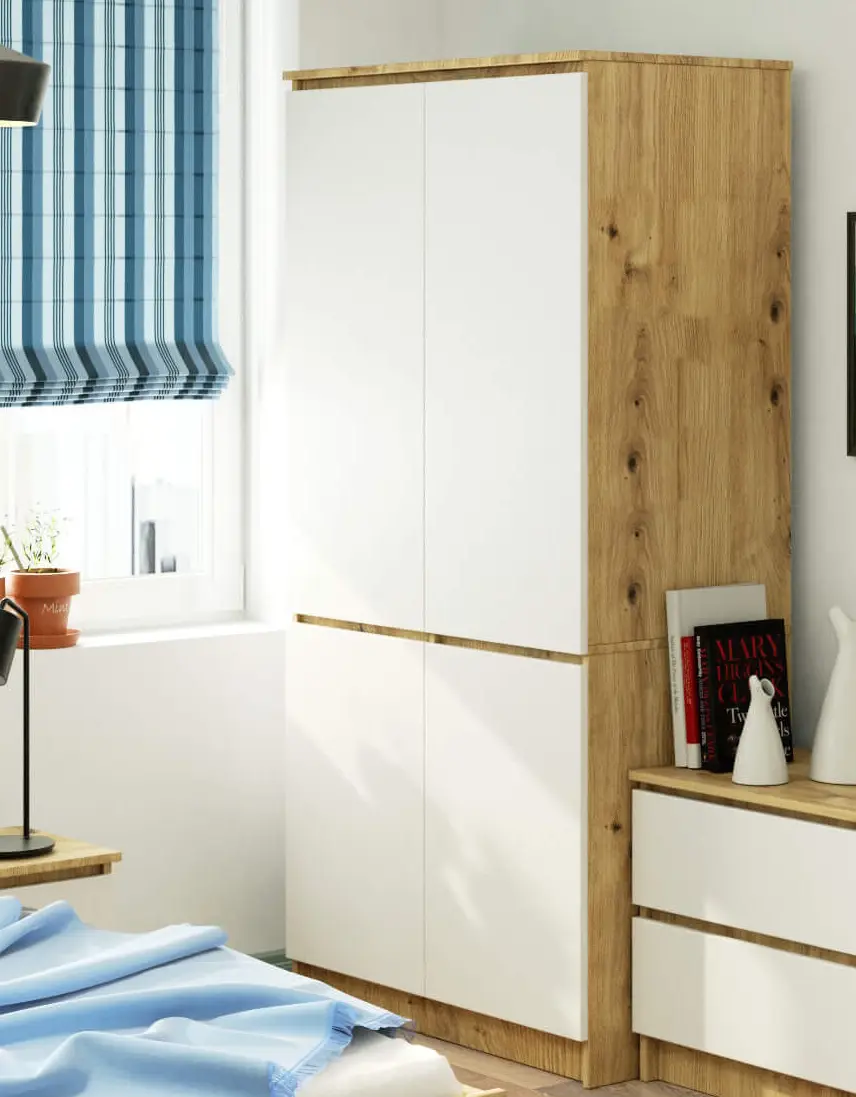 Dulap Akord S90 4D (Artisan Oak/White)