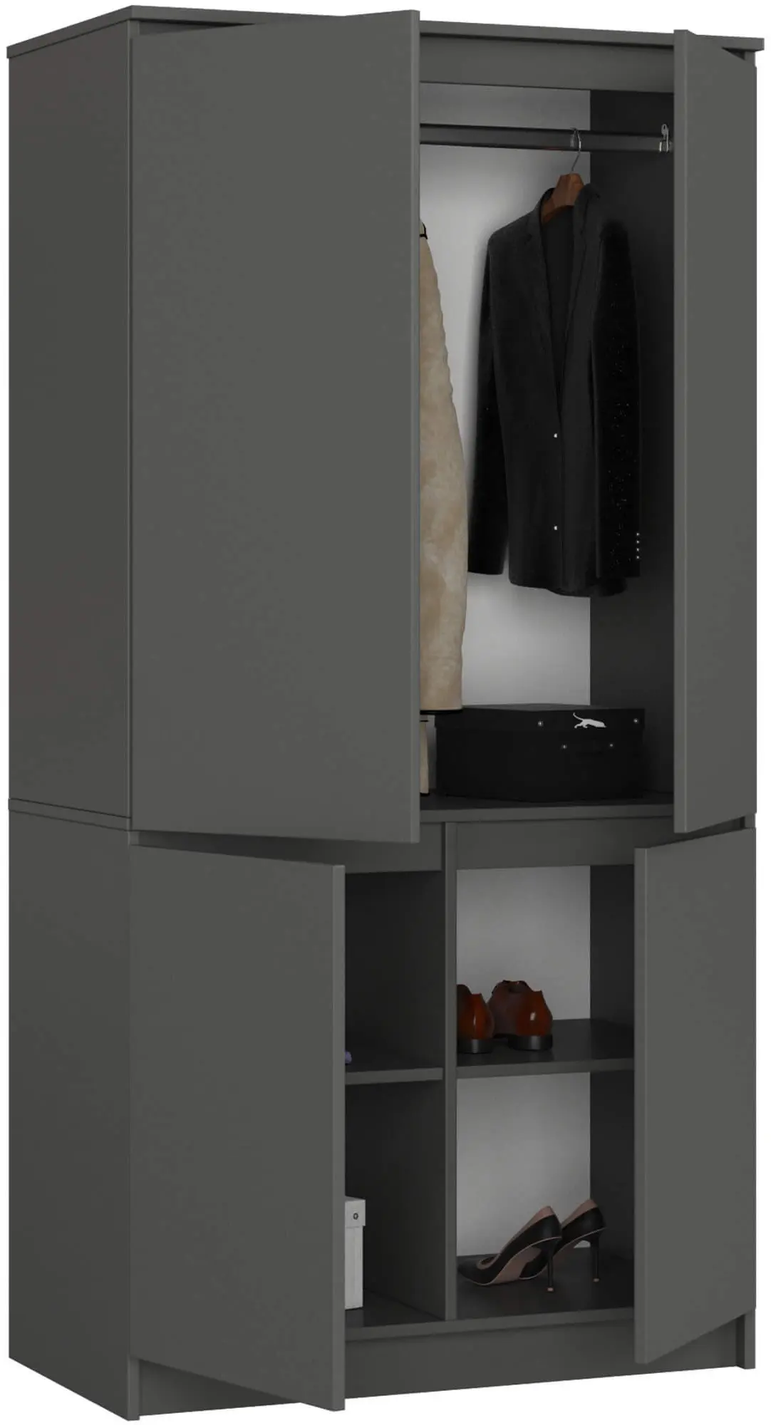 Dulap Akord S90 4D (Graphite Grey)