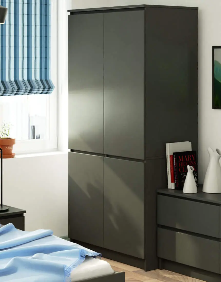 Dulap Akord S90 4D (Graphite Grey)