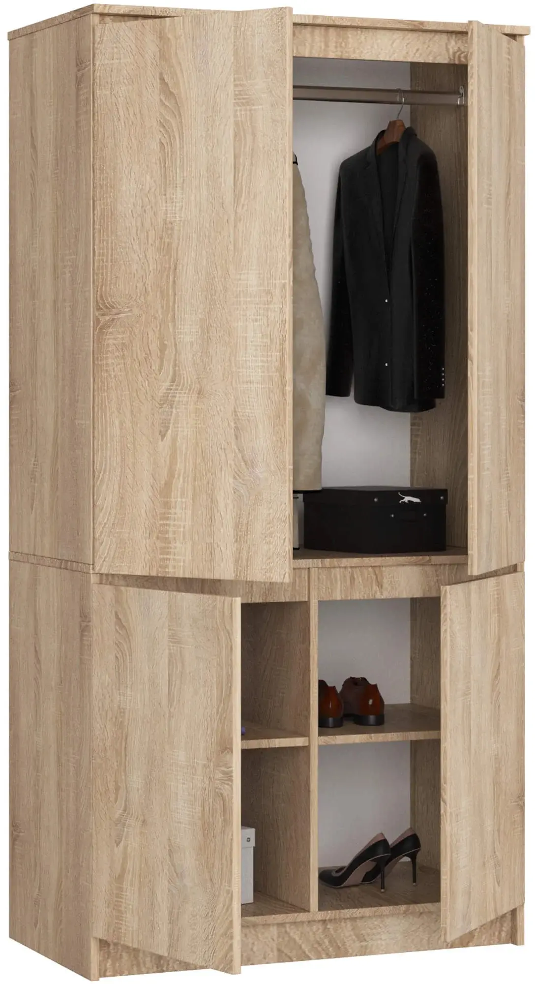 Dulap Akord S90 4D (Sonoma Oak)