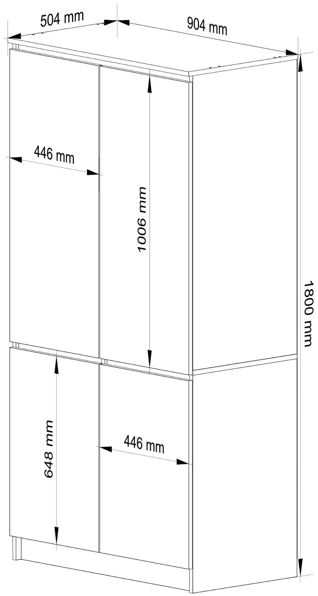 Dulap Akord S90 4D (Sonoma Oak)