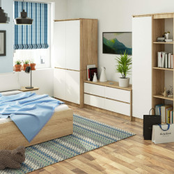 Шкаф Akord S90 4D (Sonoma Oak/White) Thumb