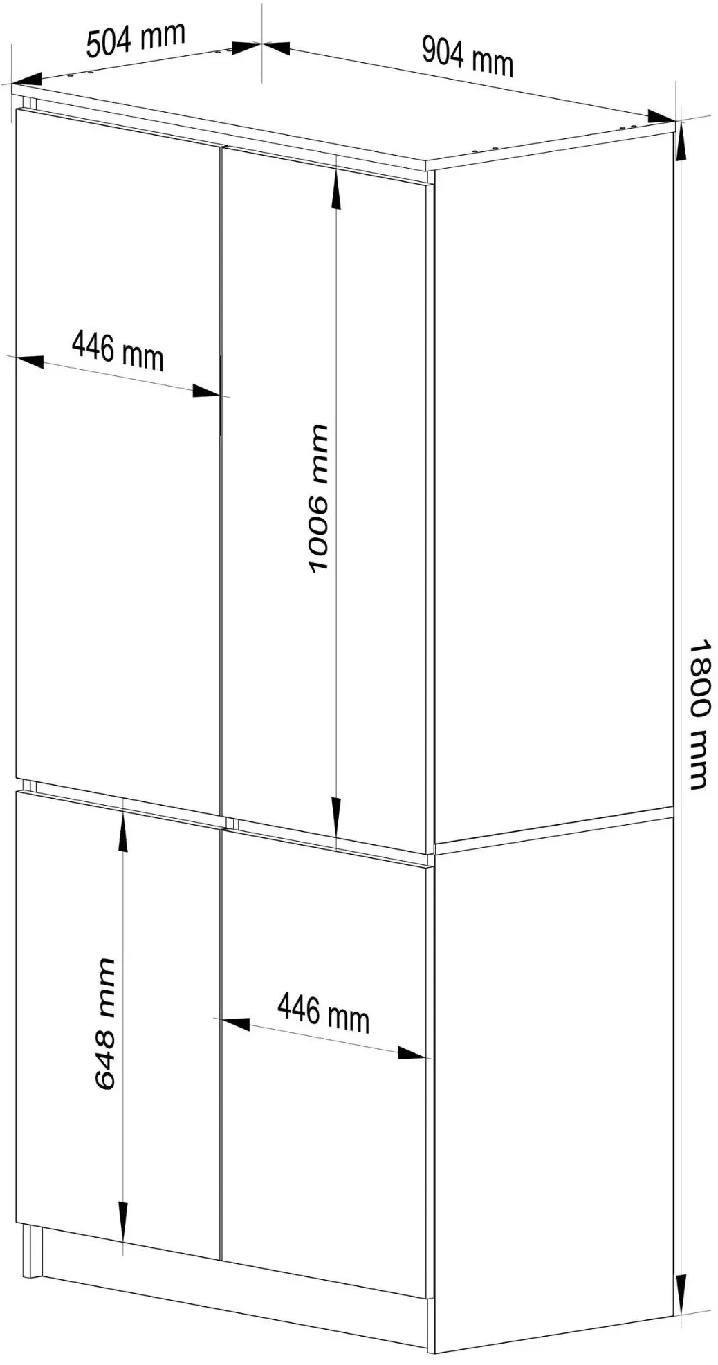 Шкаф Akord S90 4D (Sonoma Oak/White)