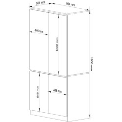 Шкаф Akord S90 4D (White) Thumb
