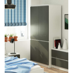 Dulap Akord S90 4D (White/Graphite Grey)