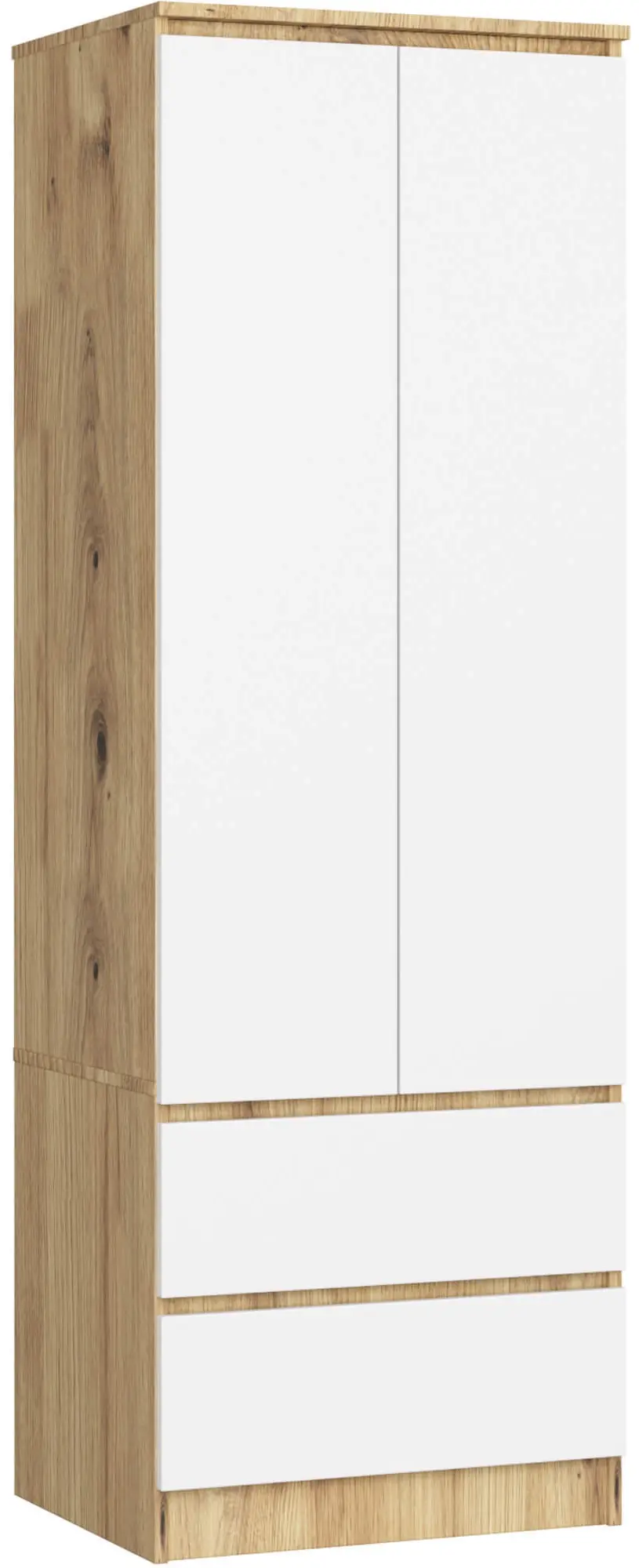 Шкаф Akord Star S60 2D 2SZ (Artisan Oak/White)