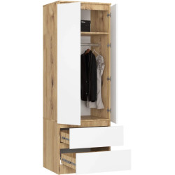 Шкаф Akord Star S60 2D 2SZ (Artisan Oak/White) Thumb