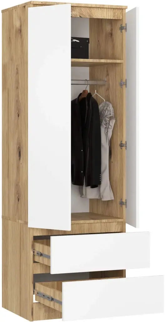 Шкаф Akord Star S60 2D 2SZ (Artisan Oak/White)