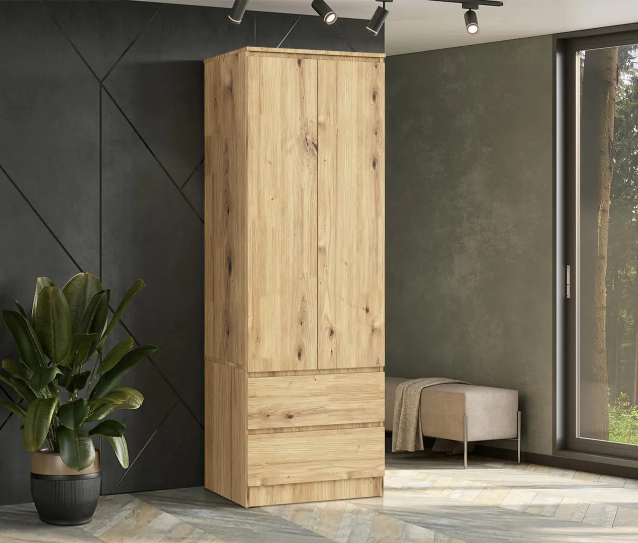 Dulap Akord Star S60 2D 2SZ (Artisan Oak)