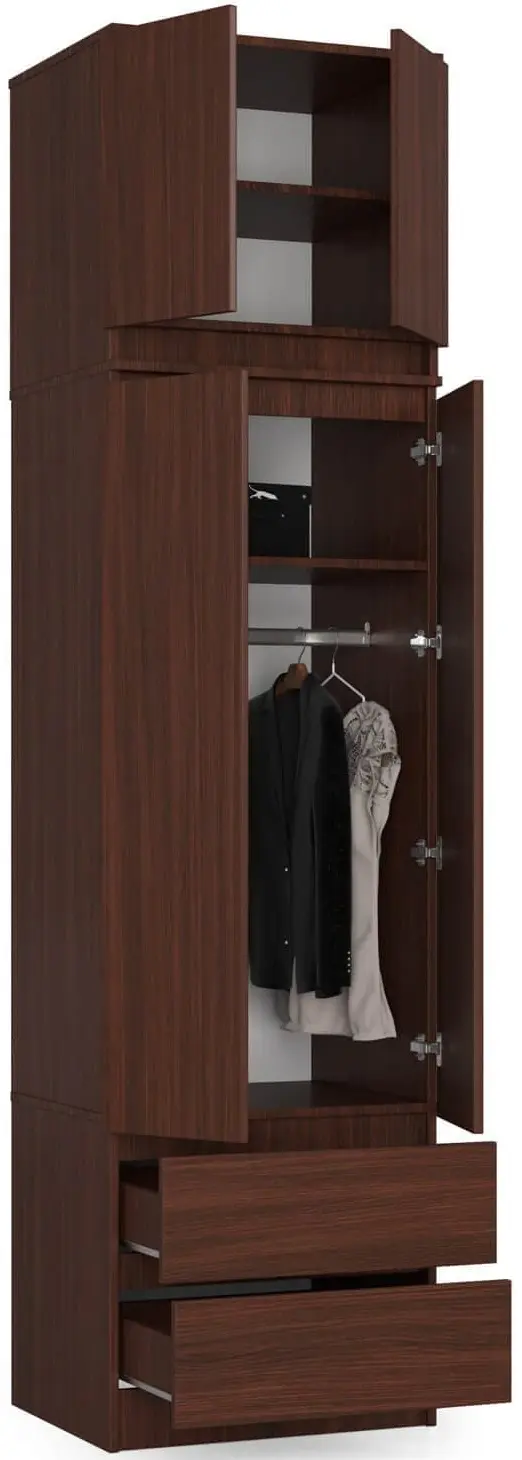 Dulap Akord Star S60 2D 2SZ CLP PK Mezanin (Wenge) - 4