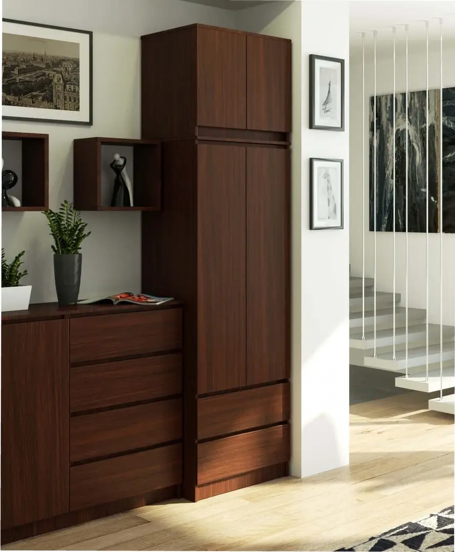 Dulap Akord Star S60 2D 2SZ CLP PK Mezanin (Wenge)