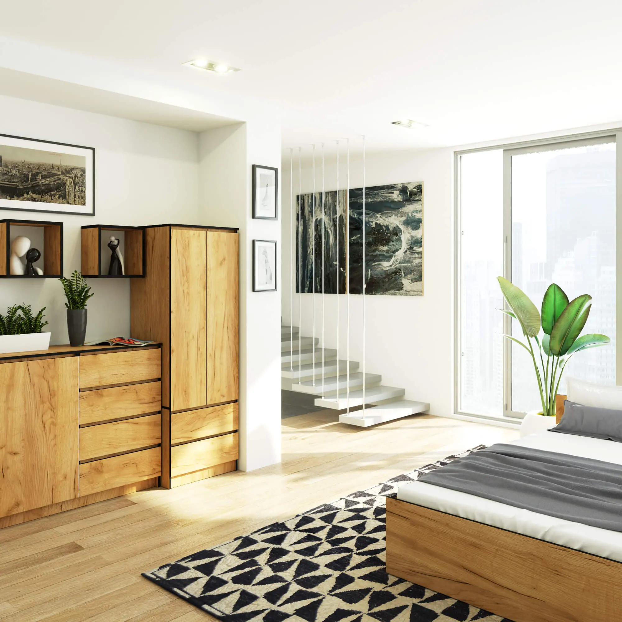 Шкаф Akord Star S60 2D 2SZ (Craft Oak)